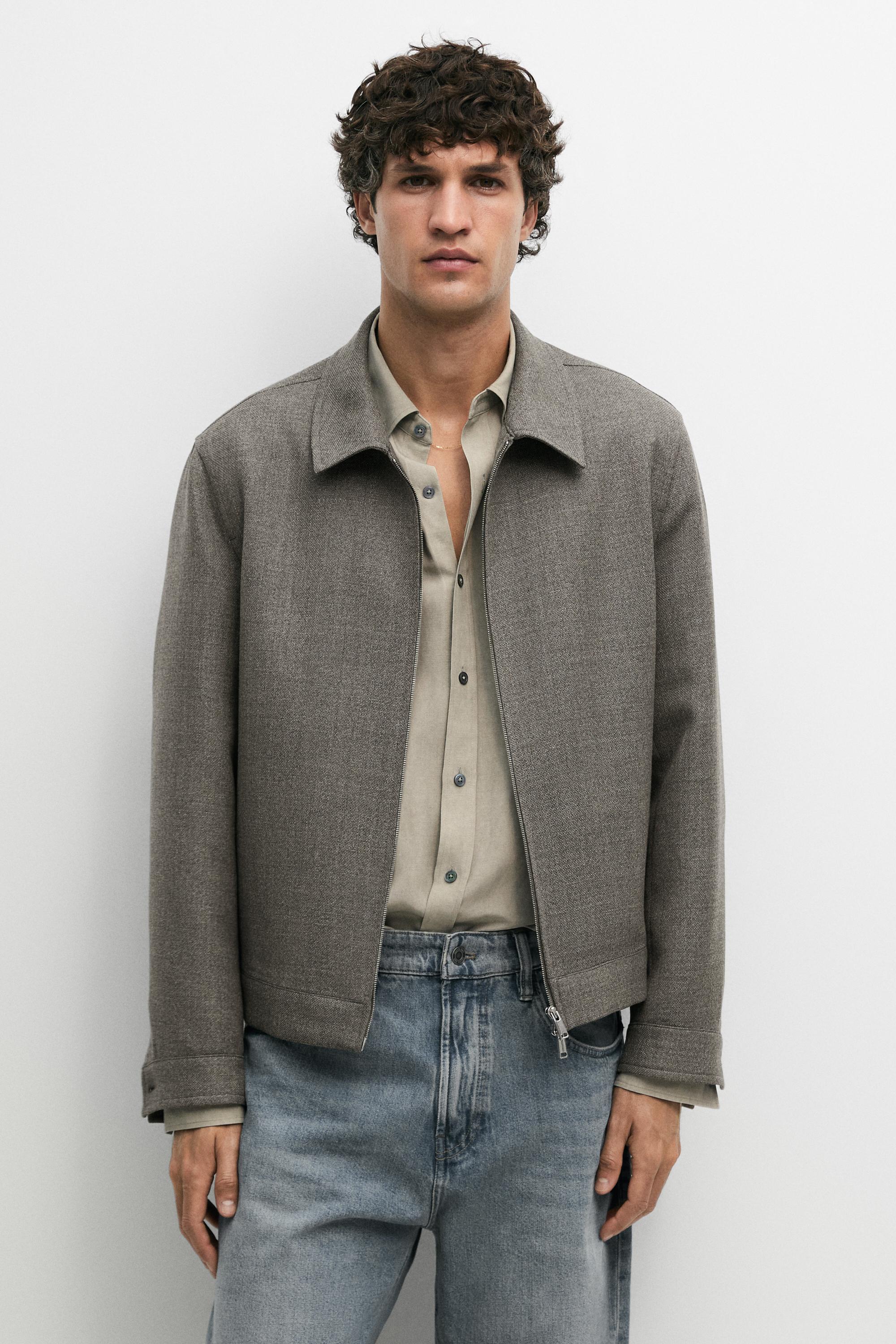 Blouson structuré 100 % laine